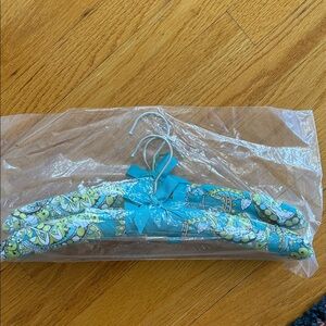 Vera Bradley Teal Paisley Padded Hangers with Bow